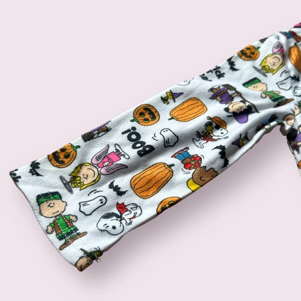 Toddler Peanuts Charlie Brown Halloween Theme Fleece Pajama Set Size 3T - Picture 9 of 11